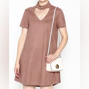 Suede Chocker Dress